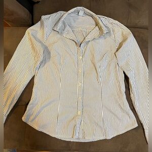 H&M Long Sleeve Striped Button-Up Shirt Size 8